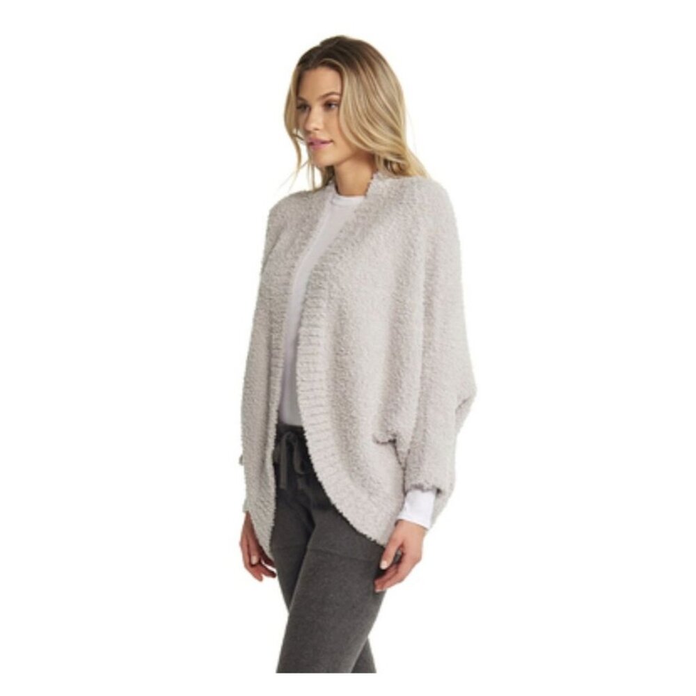Barefoot Dreams Cozy Chic Gray Open Cardigan Sweater Size Small Loungewear Cozy